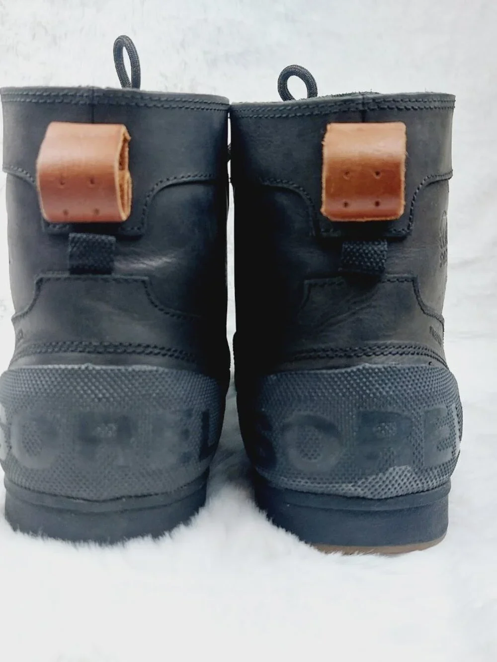 Sorel Men's Black Ankeny Leather Lace-Up Mid Trail Ankle Hiking Boots Size 11.5